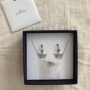 J. Estina Tiara Necklace and earrings set